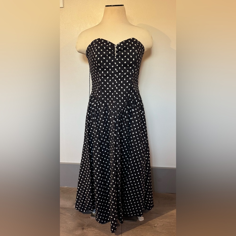 Vintage black floral dress